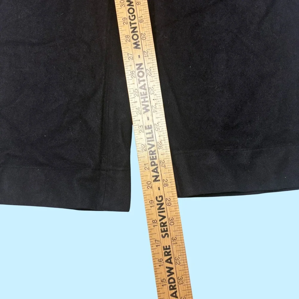 Vintage Naval Clothing Factory Black Wool Sailor Pants Lace Up Back 29x30